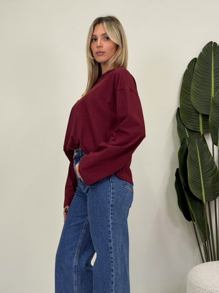 Maglia LongSleeve Basic bordeaux|Colore:Bordeaux
