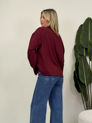 Maglia LongSleeve Basic bordeaux|Colore:Bordeaux