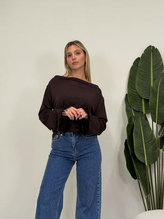 Maglia Piume  moro|Colore:Moro