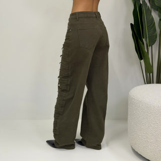 Pantalone Napoleon verde militare|Colore:Verde militare