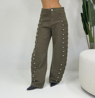 Pantalone Napoleon verde militare|Colore:Verde militare