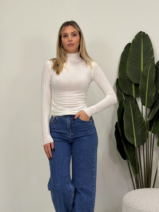 Maglia Collo Alto Light panna|Colore:Panna