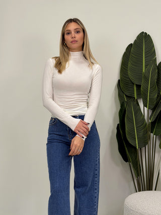 Maglia Collo Alto Light panna|Colore:Panna