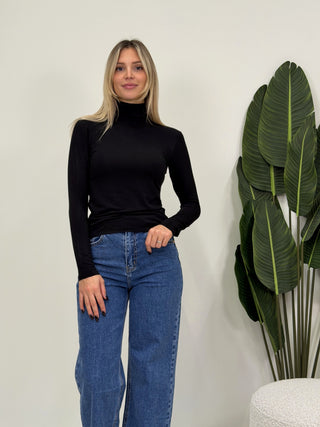 Maglia Collo Alto Light nero|Colore:Nero
