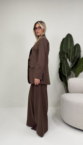 Giacca Gessata Frange moro|Colore:Moro