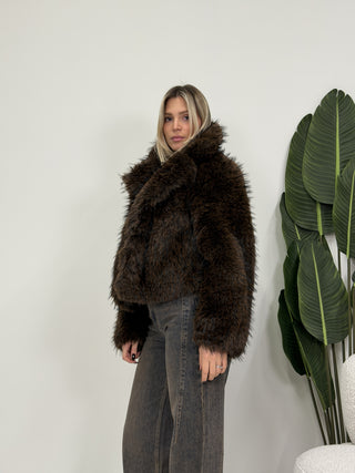 Ecopelliccia Collo moro|Colore:Moro