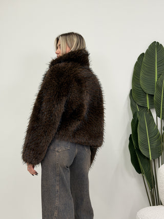 Ecopelliccia Collo moro|Colore:Moro