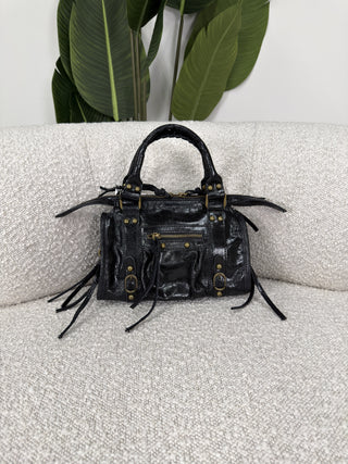 Borsetta City Vera Pelle nero|Colore:Nero
